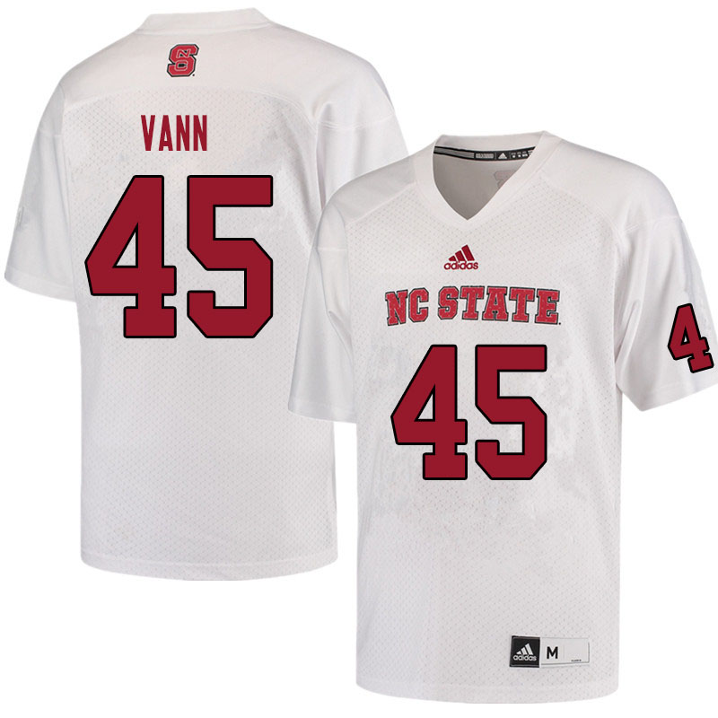 Men #45 Davin Vann NC State Wolfpack College Football Jerseys Sale-White - Click Image to Close
